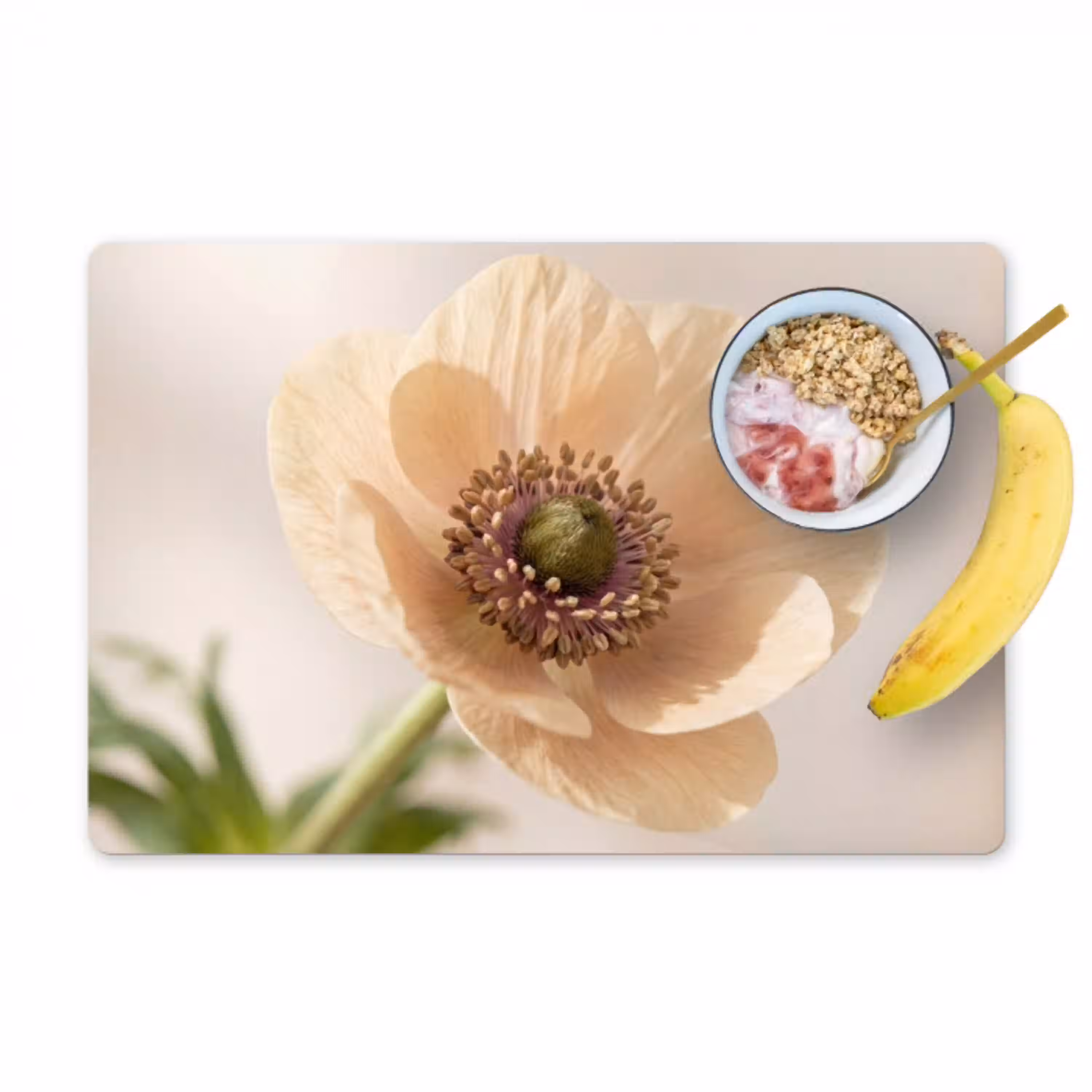 Bloem - Minimalistisch - Groen Placemat vinyl groot -zzzproduct_Kitchenyeah-website