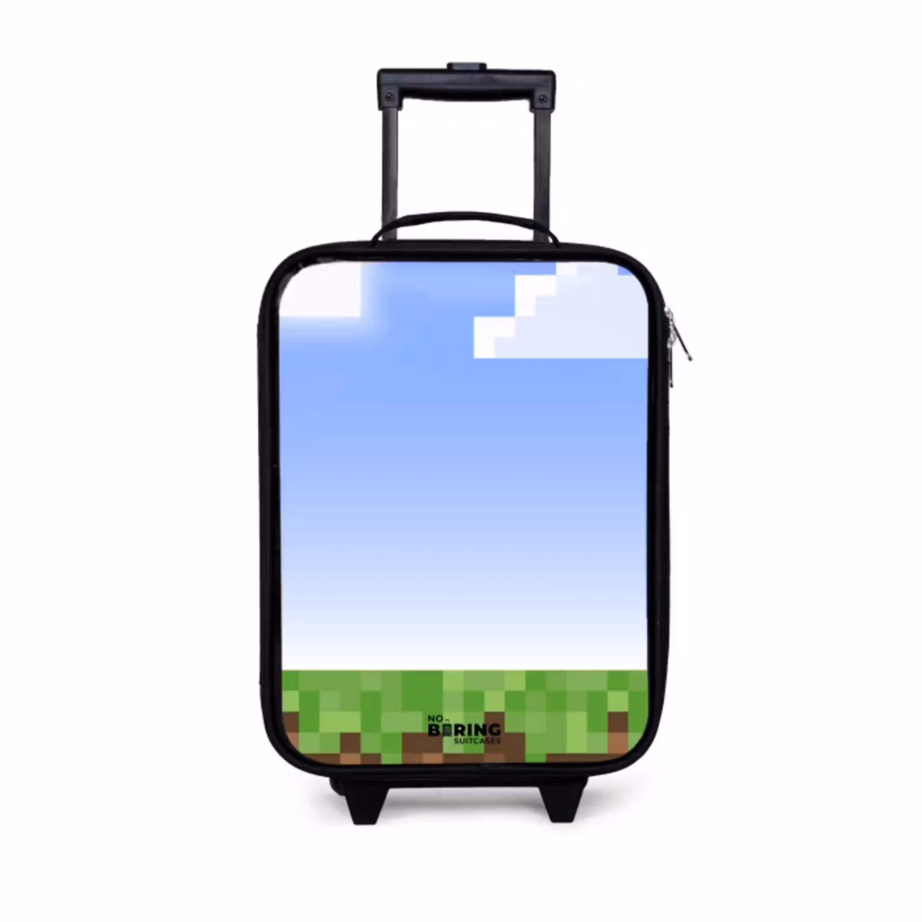 Pixel wereld Kinderkoffer - Zwart klein -3d