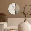 Wabi sabi - Plant - Beige Wandcirkel kunststof plaat 5mm dik klein -sfeer1