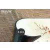 Takken - Bloemen - Vogeltjes - Roze Placemat vinyl groot -closeup