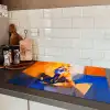 Vos - Oranje - Vormen - Abstract Inductie beschermer vinyl 3mm klein -sfeer3
