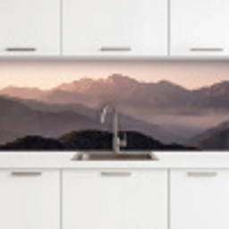 Panorama - Landschap - Bergen keuken achterwand 2 middel -3d
