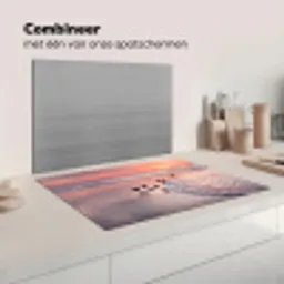 Meeuwen - Strand - Zee - Roze Inductie beschermer vinyl 3mm klein -wsfeer7_website