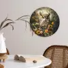 Uil - Vogels - Bloemen - Natuur Wandcirkel kunststof plaat 5mm dik klein -sfeer4