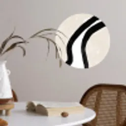 Abstract - Lijn - Design - Pastel Wandcirkel behangsticker klein -sfeer3