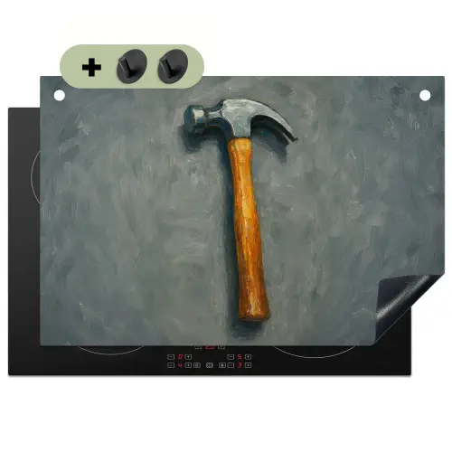 Hamer - Schilderij - Gereedschap Inductie beschemer met haakjes klein -3d