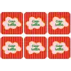 Ciao bella - Tekstwolk - Strepen - Oranje onderzetter kurk middel -zkaufland3dotto