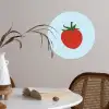 Rood - Tomaat - Groente Wandcirkel behangsticker klein -sfeer3