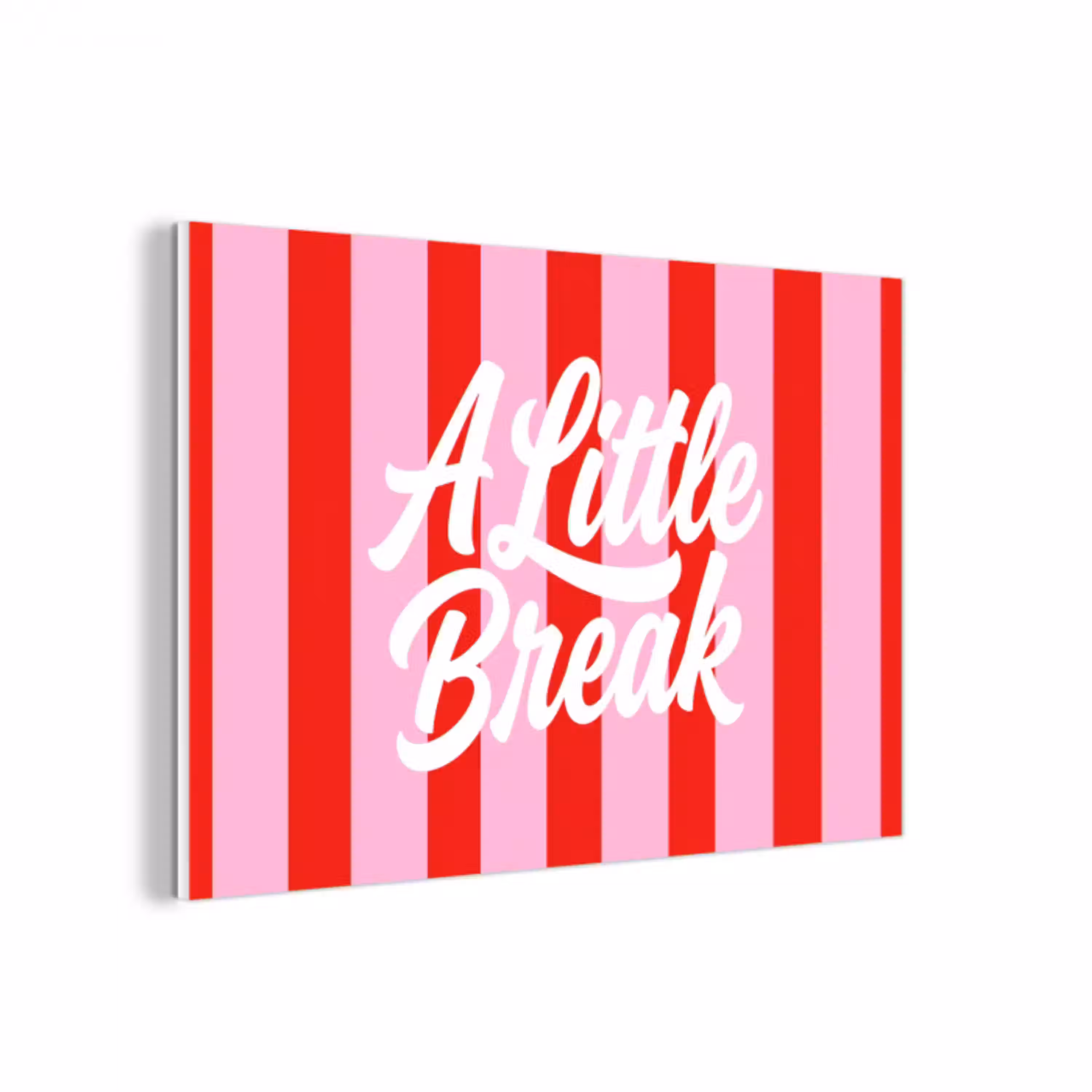 A Little Break - Strepen - Rood - Roze forex 5mm xxl -3d
