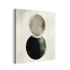 Cirkels - Vorm - Beige - Abstract aluminium wit klein -3d