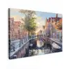 Brug - Stad - Huizen - Boot canvas 2cm klein -z3d