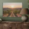 Wijngaard - Zonsondergang - Landschap PET vilt klein -sfeer2