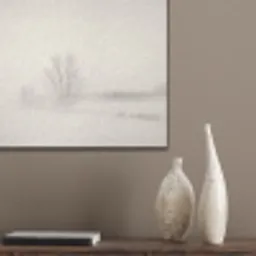 Boom - Mist - Sneeuw - Winter - Minimalistisch PET vilt klein -sfeer6_closeup