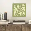 I hate everybody - Groen - Retro aluminium wit klein -sfeer1