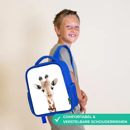 Gerrie Giraffe Kinderrugzak - Blauw middel -sfeer3_NL