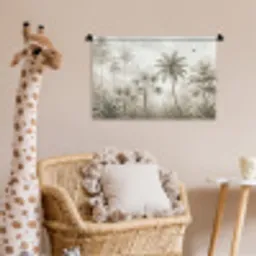 Jungle - Palmbomen - Natuur Wandkleed katoen klein -wsfeer5_kind