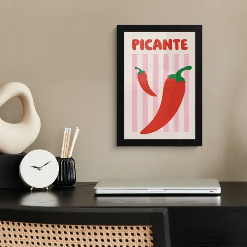 Pittig - Pepers - Rood fotolijst zwart zonder passe partout klein -sfeer1