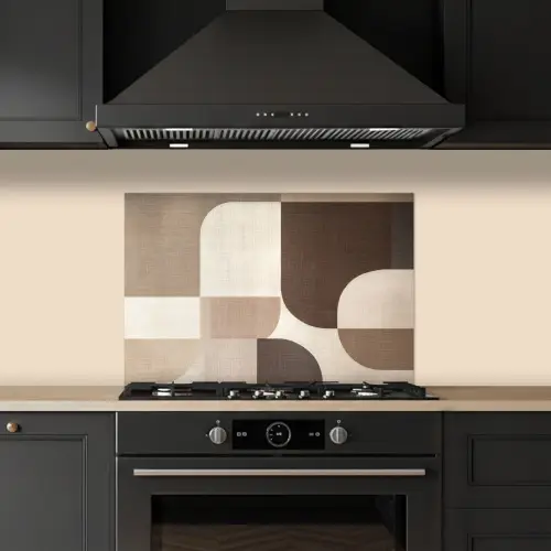 Geometrisch - Geweven structuur - Modern keuken achterwand spatscherm klein -sfeer1