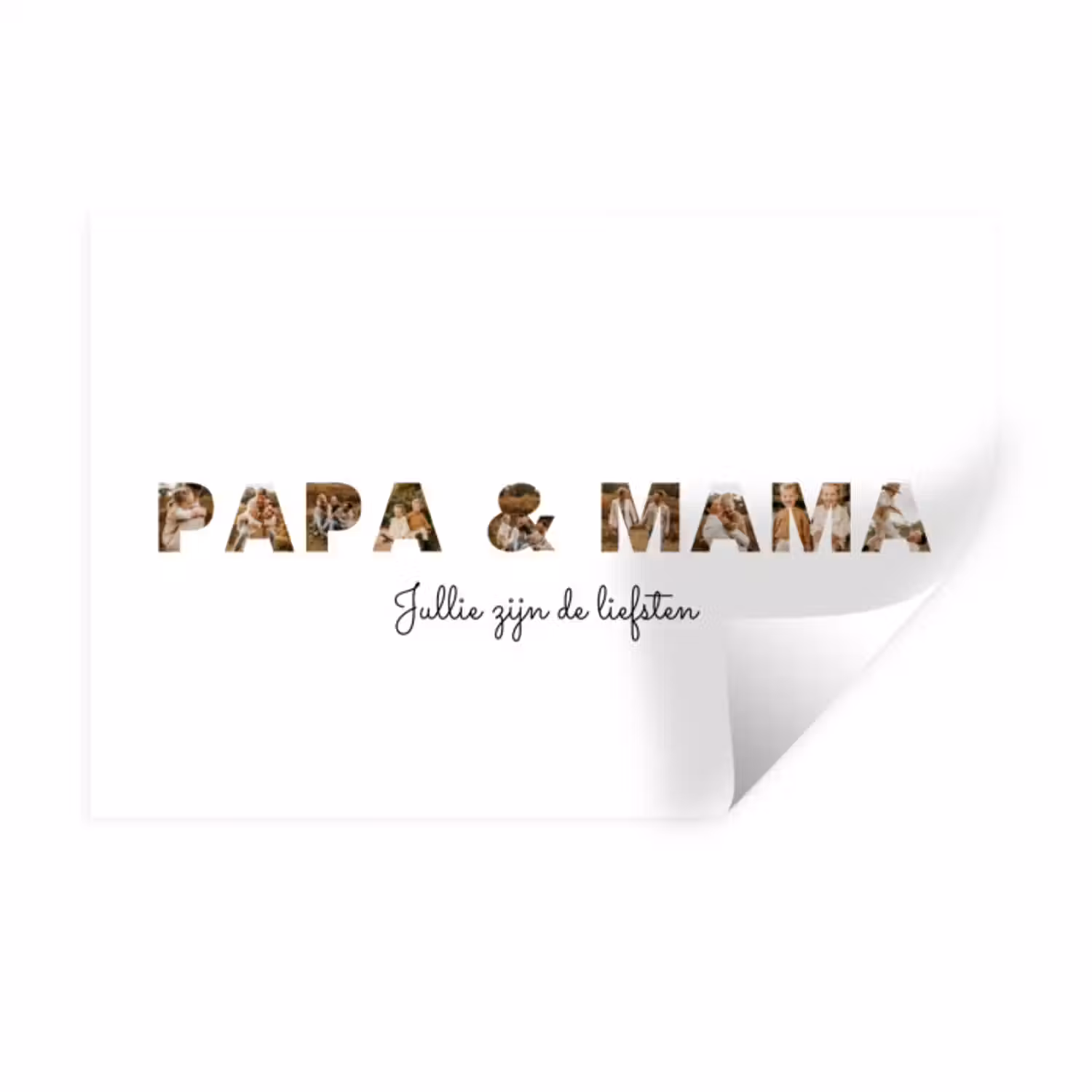 Gepersonaliseerde muursticker - Papa & Mama - Lettercollage