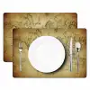 Wereldkaart - Vintage - Antiek - Bruin - Papier Placemat vinyl groot -zzsfeer2_Kitchenyeah-website