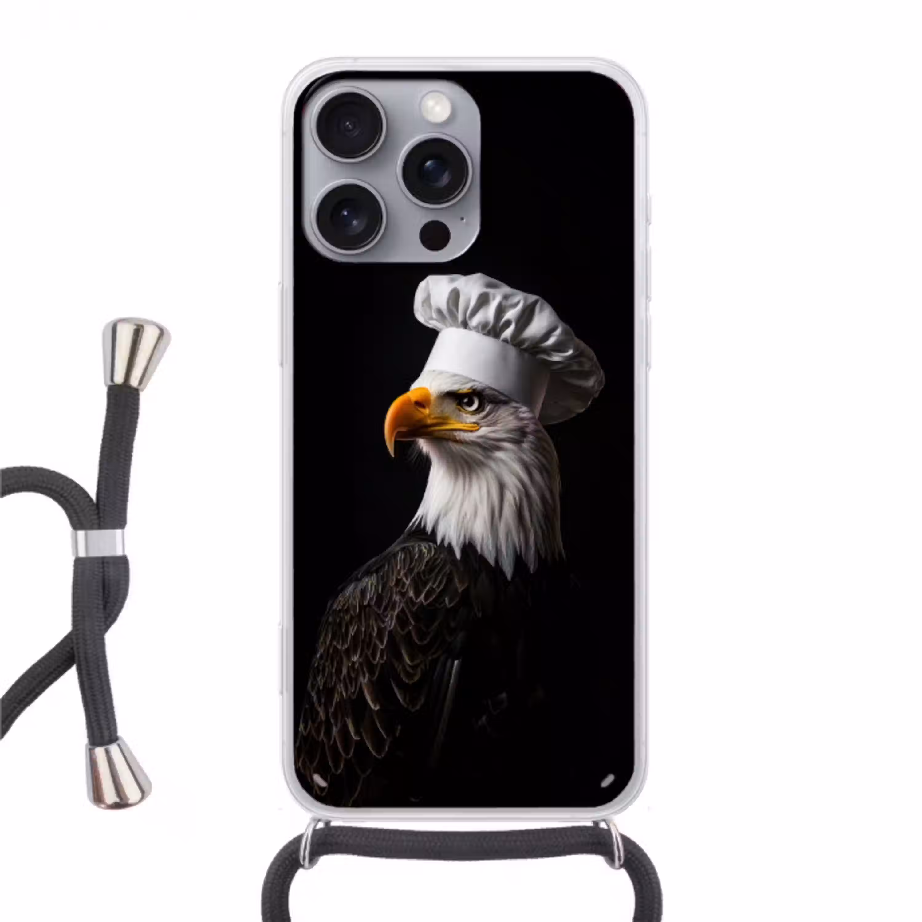 Arend -Amerika - Koksmuts - Vogel - Stoer Hoesje iPhone 16 Pro Max met koord klein -3d