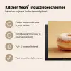 Donut - Romig - Poedersuiker - Beige Inductie beschermer vinyl 3mm middel -sfeer2
