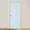 Zebra - Motief - Blauw - Wit deurposter klein 289 -3d_beige