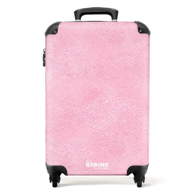 Lederen look licht roze NBS - Handbagage koffer - Volwassenen Unisex middel -productfoto_recht