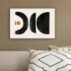 Modern - Abstracte kunst - Zwart - Beige canvas 2cm klein -sfeer3