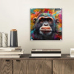 Chimpansee - Graffiti - Kleurrijk plexiglas 5mm klein -sfeer1