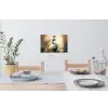 Pauw - Pauwenveren - Bloemen - Vogels - Botanisch Muursticker klein -eettafel