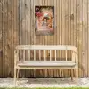 Doorkijk - Boog - Bloemen - Pastel Tuinposter op houten frame 2 cm dik klein -sfeer4