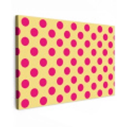 Roze - Stippen - Geel canvas 2cm klein 34 -z3d