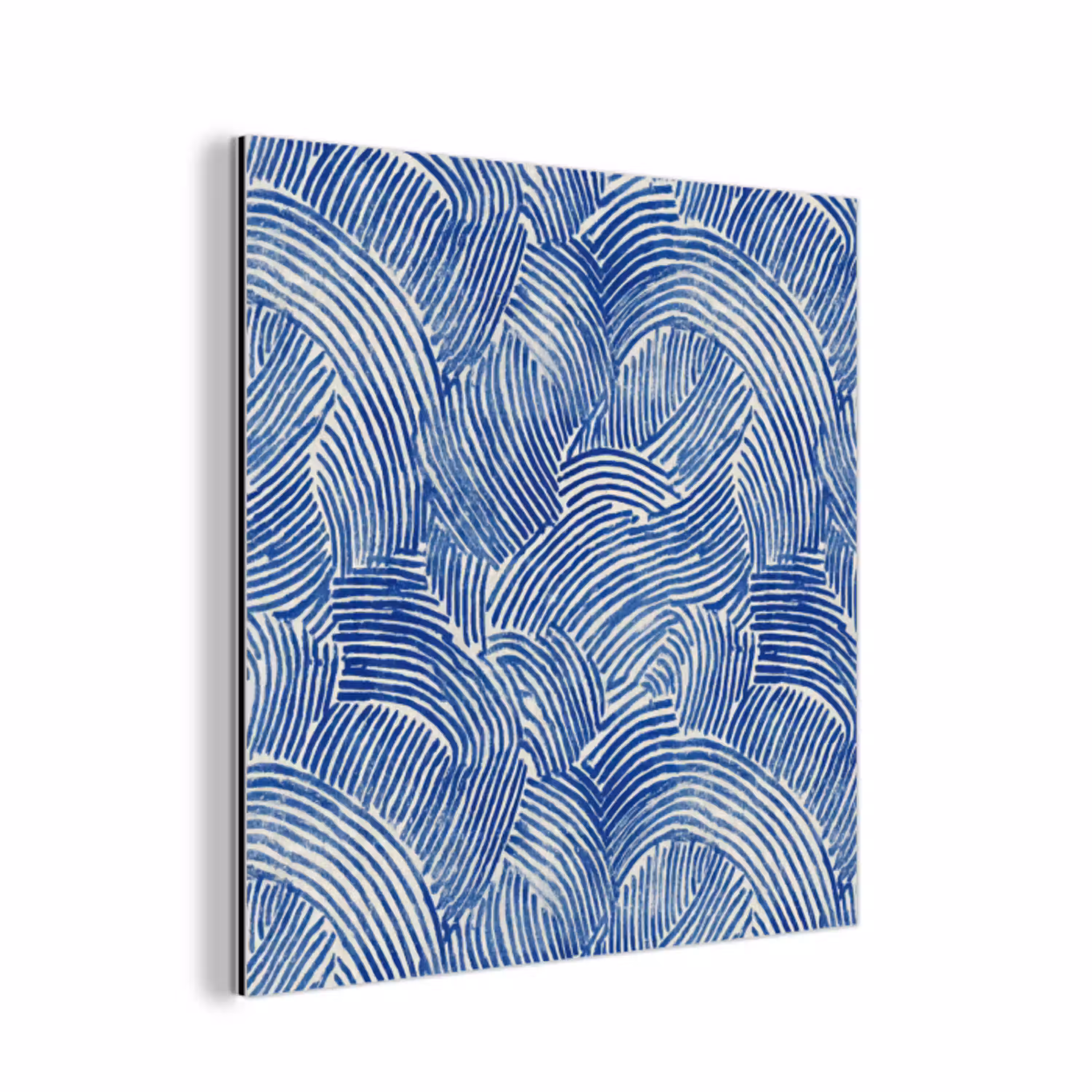 Modern - Abstract - Blauw aluminium wit klein 46 -3d