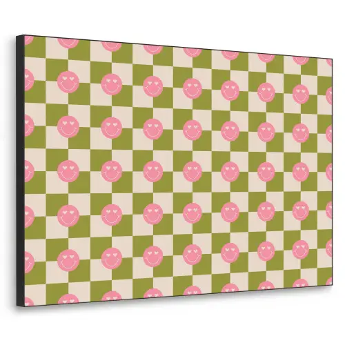 Patroon - Smileys - Blokken Textielframe zwart klein 947 -3d