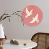 Duiven - Wit - Sierlijk Wandcirkel behangsticker klein -sfeer3