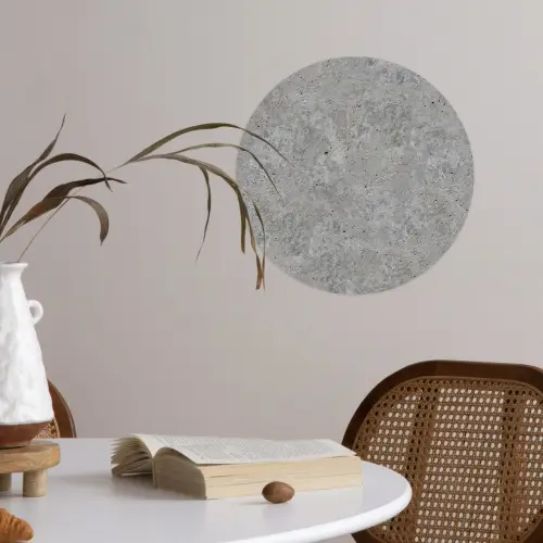 Patroon - Cement - Beton Wandcirkel behangsticker klein 186 -sfeer3