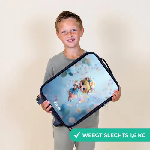 Vlinderfee in Bloemenlucht Kinderkoffer - Zwart klein -sfeer4_NL
