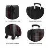 Klassiek geruit patroon in grijs en rood NBS - Handbagage koffer - Unisex middel zzzzzzzbolletjes_ENG