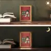 Klassiek - Kerstgroet - Sneeuwpop - Rood Light Box met kabel (Tafellamp) klein -sfeer3