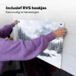 Sneeuwlandschap - Bergen - Rivier - Winter Inductie beschemer met haakjes klein -ky-ophangen-nl