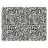 Grafisch - Lijnen - Zwart - Wit muismat rubber klein 262 -3d