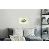 Schubben - Vis - Mint - Minimalistisch Muursticker klein -slaapkamer