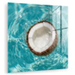 Kokosnoot - Water - Wit plexiglas 5mm klein -zzzproduct_nieuw