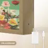 Retro - Meisje - Kat - Zon Light Box met batterij (Wandlamp) middel -USP_websiteoplaadbaarNL