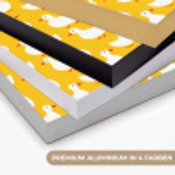 Eendjes - Patroon - Geel Textielframe zwart klein 947 -USP_kleurenDE