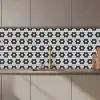 Bloem - Vorm - Patroon - Zwart keuken achterwand 2 middel 871 zz_3dshopping
