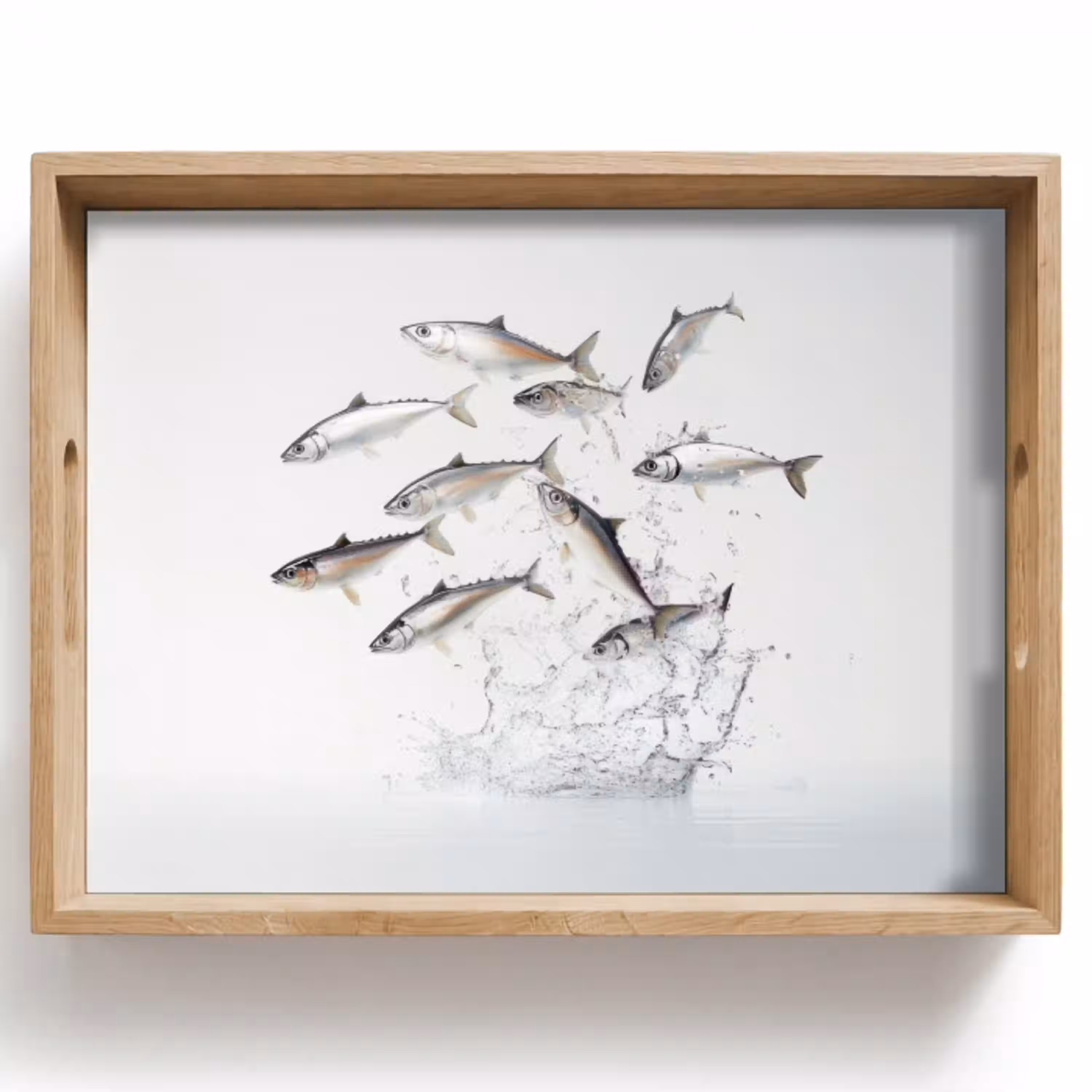 Vissen - Water - Wit Dienblad Rechthoek middel -z3d_shopping