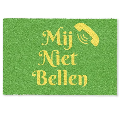 Mij niet bellen - Telefoon - Groen Deurmat klein -zkaufland3d
