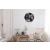 Springen - Paard - Zwart - Wit Wandcirkel aluminium klein -woonkamer